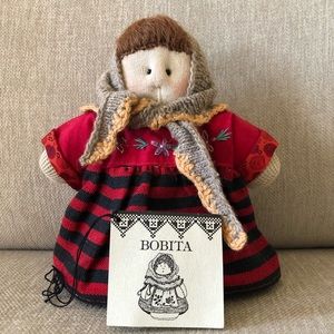 Handmade Bobita Sock Doll OOAK Vintage With “Little Souls” tag / made in Romania